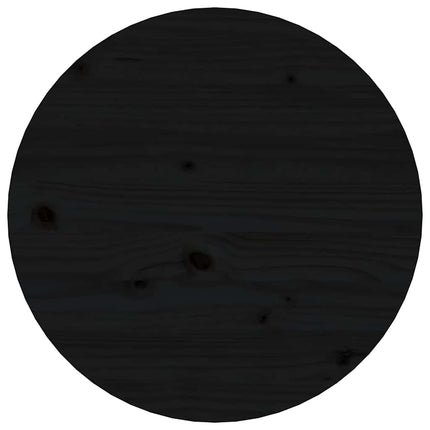 Soffbord svart Ø 45x40cm massiv furu