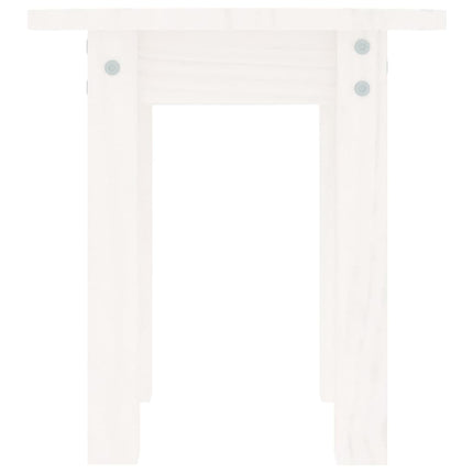 Soffbord vit Ø 35x35 cm massiv furu