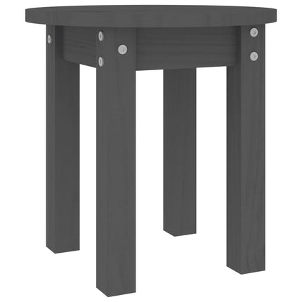 Soffbord grå Ø 35x35 cm massivt furu