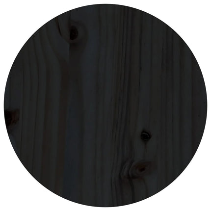 Soffbord svart Ø 35x35 cm massiv furu