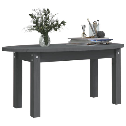 Soffbord grå 80x40x35 cm massiv furu