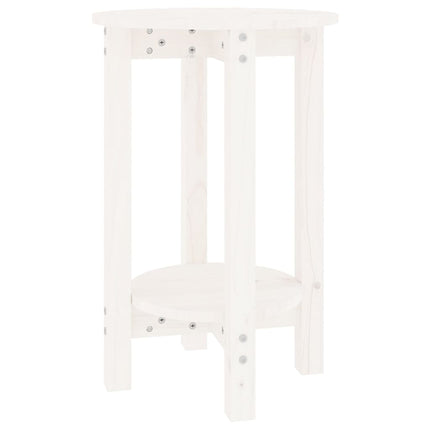 Soffbord vit Ø 40x60 cm massiv furu