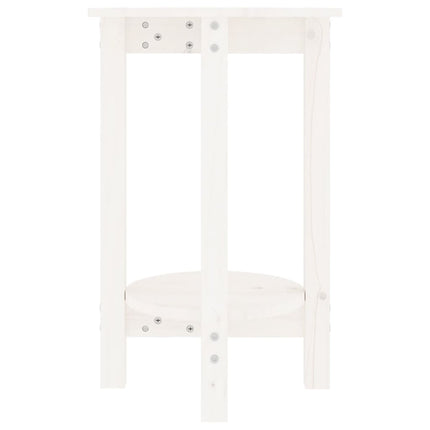 Soffbord vit Ø 40x60 cm massiv furu