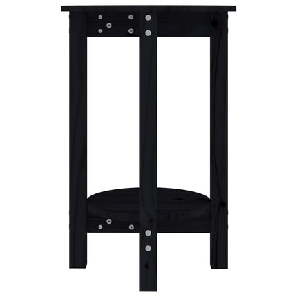 Soffbord svart Ø 40x60 cm massiv furu