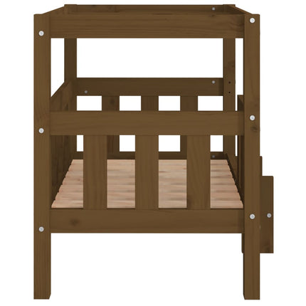 Hundbädd honungsbrun 75,5x63,5x70 massiv furu