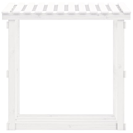 Vedställ vit 108x64,5x109 cm massiv furu