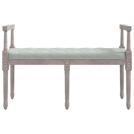 Bänk ljusgrå 110x40x70 cm sammet