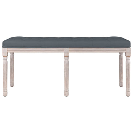 Bänk mörkgrå 110x40x49 cm sammet