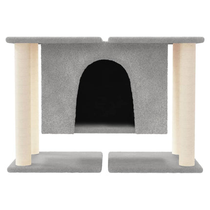 Klösträd med klöspelare sisal ljusgrå 50 cm