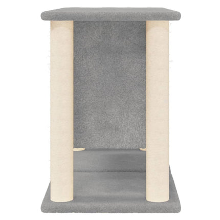 Klösträd med klöspelare sisal ljusgrå 50 cm