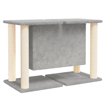 Klösträd med klöspelare sisal ljusgrå 50 cm