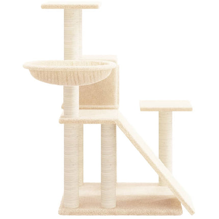 Katträd med klöspelare sisal gräddvit 82 cm