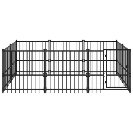 Hundgård för utomhusbruk stål 5,63 m²