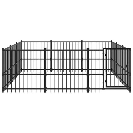 Hundgård för utomhusbruk stål 8,47 m²