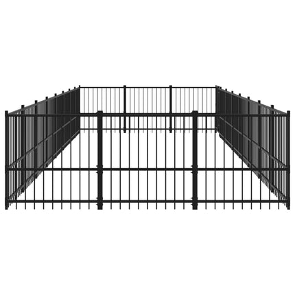 Hundgård för utomhusbruk stål 22,58 m²