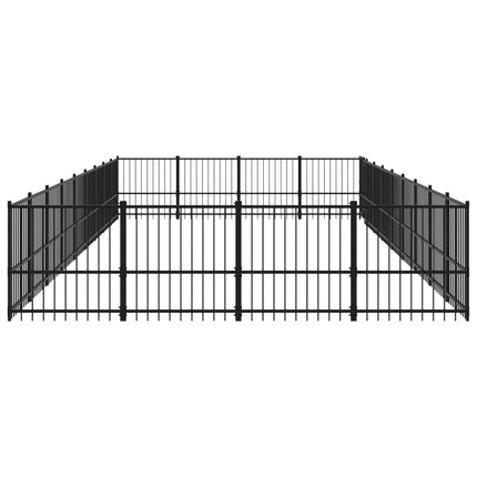 Hundgård för utomhusbruk stål 33,87 m²