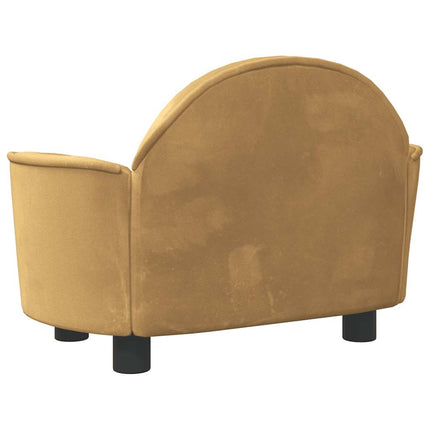 Hundbädd brun 66x40x45 cm sammet
