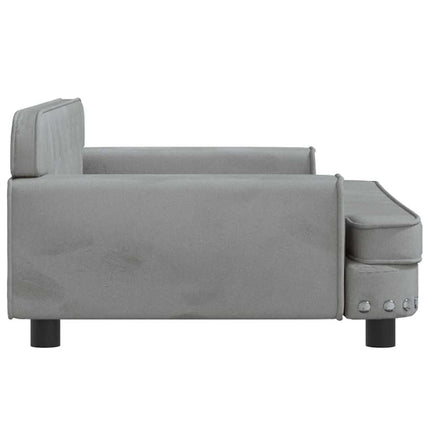 Hundbädd ljusgrå 90x53x30 cm sammet
