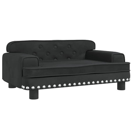 Hundbädd svart 70x45x30 cm sammet