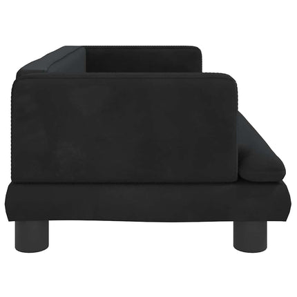 Hundbädd svart 80x45x30 cm sammet