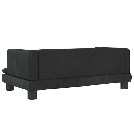 Hundbädd svart 80x45x30 cm sammet