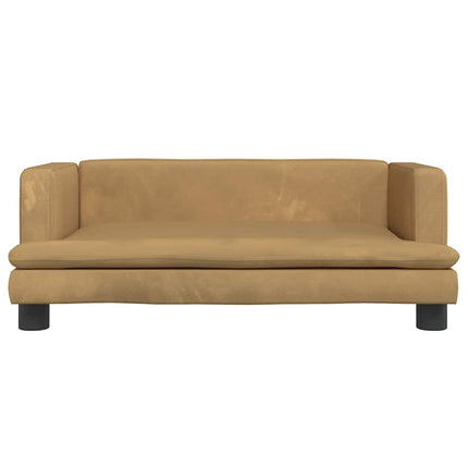 Hundbädd brun 80x45x30 cm sammet