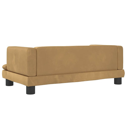 Hundbädd brun 80x45x30 cm sammet