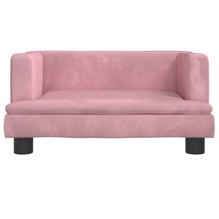 Hundbädd rosa 60x40x30 cm sammet