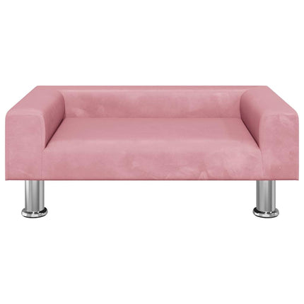 Hundbädd rosa 70x45x26,5 cm sammet