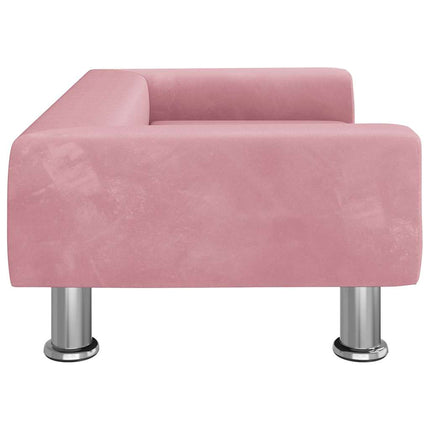 Hundbädd rosa 70x45x26,5 cm sammet