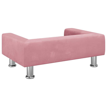 Hundbädd rosa 70x45x26,5 cm sammet