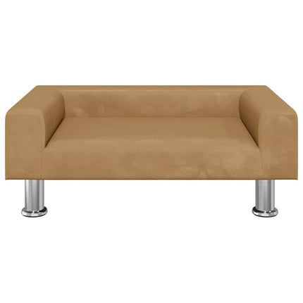 Hundbädd brun 70x45x26,5 cm sammet