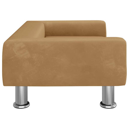 Hundbädd brun 70x45x26,5 cm sammet