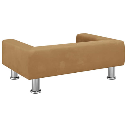 Hundbädd brun 70x45x26,5 cm sammet