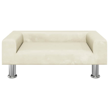 Hundbädd gräddvit 70x45x26,5 cm sammet