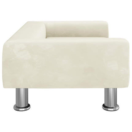 Hundbädd gräddvit 70x45x26,5 cm sammet