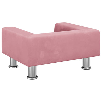 Hundbädd rosa 50x40x26,5 cm sammet