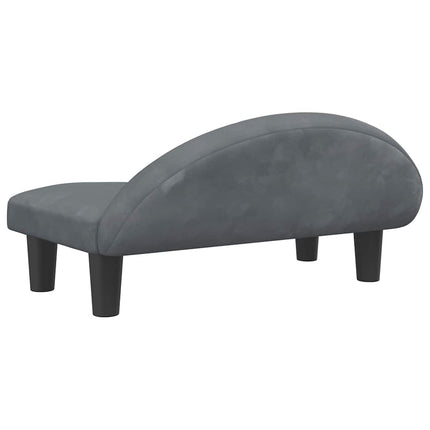 Hundbädd mörkgrå 70x52x30 cm sammet