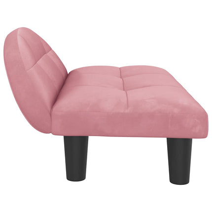 Hundbädd rosa 70x52x30 cm sammet