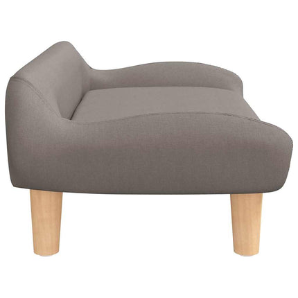 Hundbädd taupe 70x40x24 cm tyg