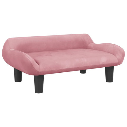 Hundbädd rosa 70x40x24 cm sammet