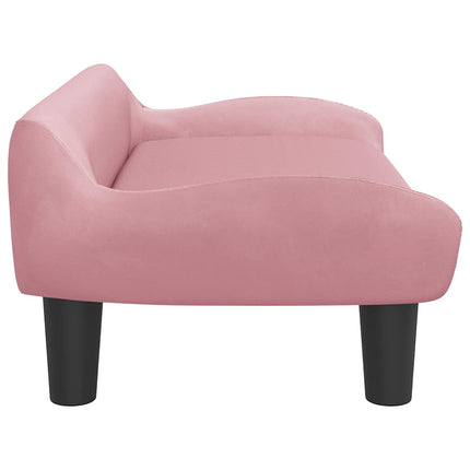 Hundbädd rosa 70x40x24 cm sammet
