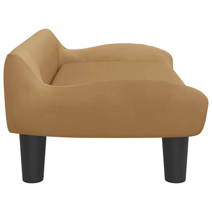 Hundbädd brun 70x40x24 cm sammet