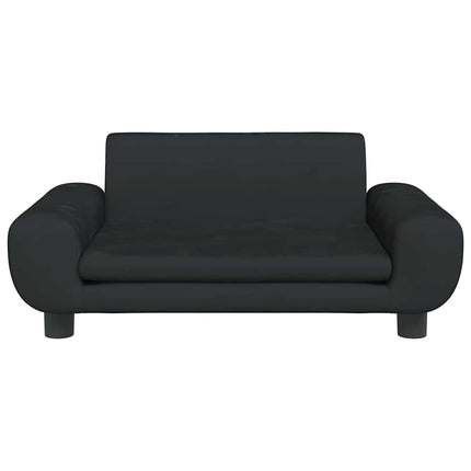 Hundbädd svart 70x45x33 cm sammet
