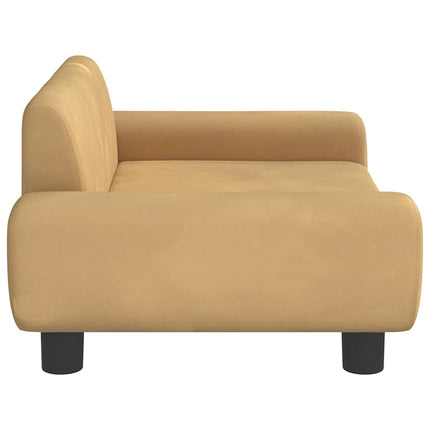 Hundbädd brun 70x45x33 cm sammet