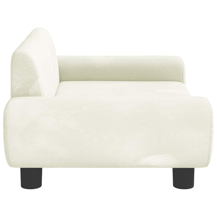 Hundbädd gräddvit 70x45x33 cm sammet