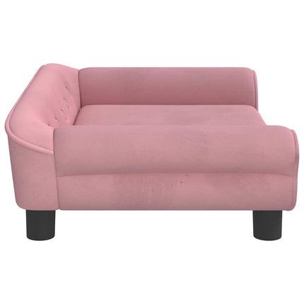 Hundbädd rosa 70x48x22 cm sammet