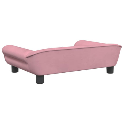 Hundbädd rosa 70x48x22 cm sammet