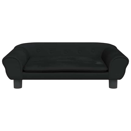 Hundbädd svart 70x48x22 cm sammet