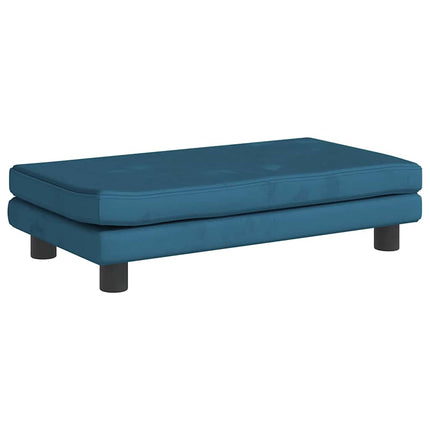 Hundbädd med förlängning blå 100x50x30 cm sammet
